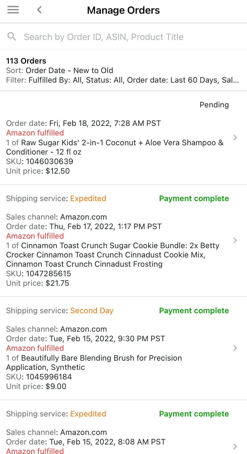 manage orders